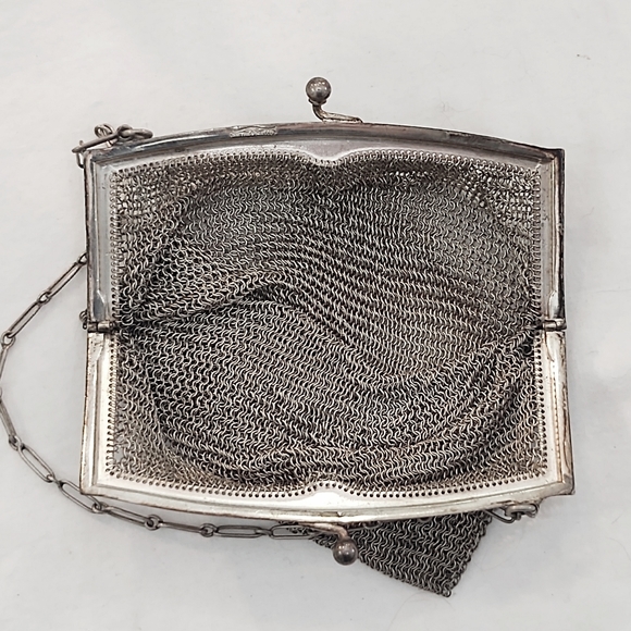 Antique Whiting and Davis Silver Mesh Chainmail Purse - Picture 7 of 7